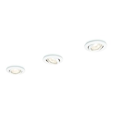 Philips 59243/31/E7 - KIT 3x Infälld lampa ENIF 1xGU10/50W/230V