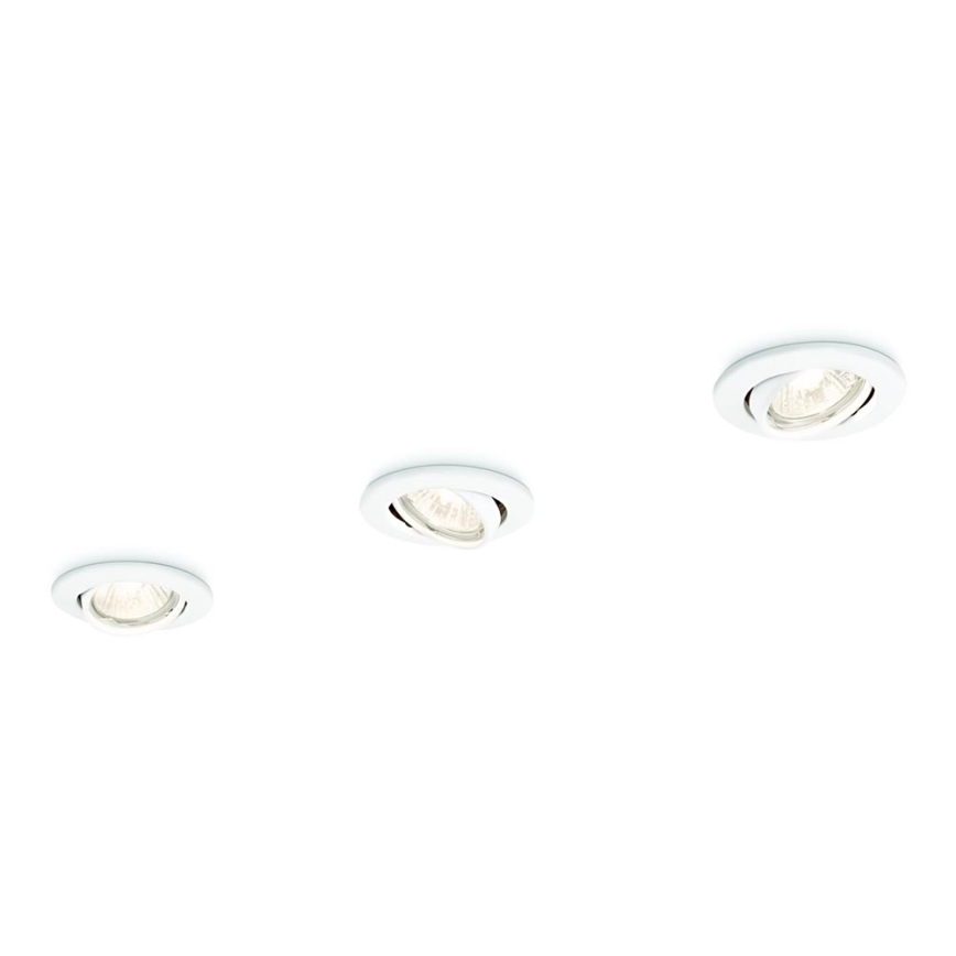 Philips 59243/31/E7 - KIT 3x Infälld lampa ENIF 1xGU10/50W/230V