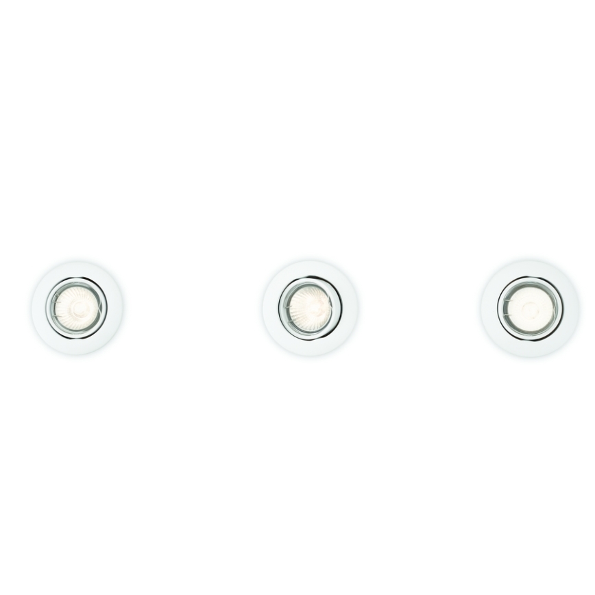 Philips 59243/31/E7 - KIT 3x Infälld lampa ENIF 1xGU10/50W/230V
