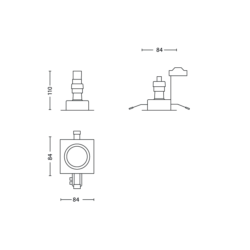 Philips - KIT 3x Badrum infälld lampa 3xGU10/35W/230V IP23