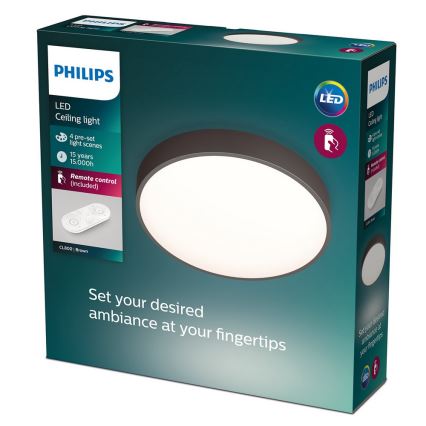 Philips 60262/43/P5 - LED Dimbar Takbelysning Brun 1xLED/28W/230V + Fjärrkontroll