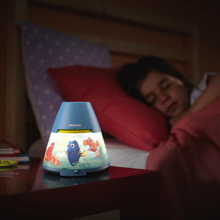 Philips 71769/90/16 - LED Barn projektor DISNEY DORY LED/0,1W/3xAAA
