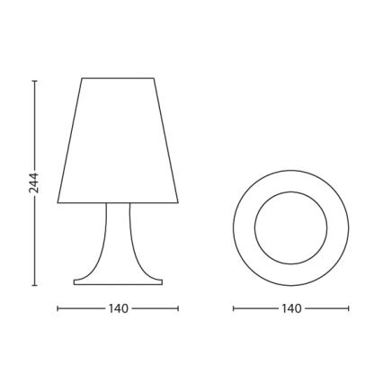 Philips 71795/99/16 - LED Barn Bordslampa DISNEY STAR WARS 1xLED/2,3W/230V