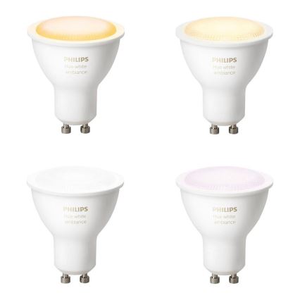 Philips 8718696598283 - Dimbar LED-lampa Hue WHITE AMBIANCE 1xGU10/5,5W