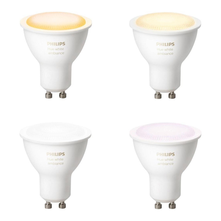 Philips 8718696598283 - Dimbar LED-lampa Hue WHITE AMBIANCE 1xGU10/5,5W