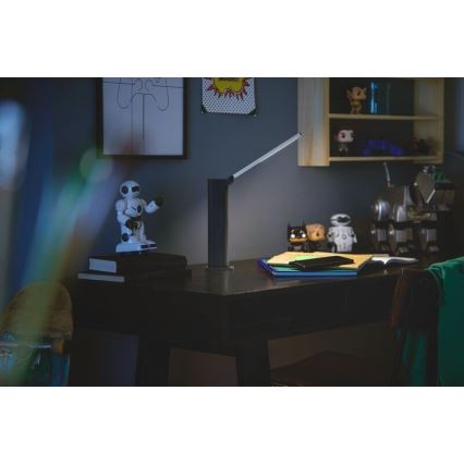 Philips - LED dimbar touchbordslampa AMBER LED/5W/5V svart