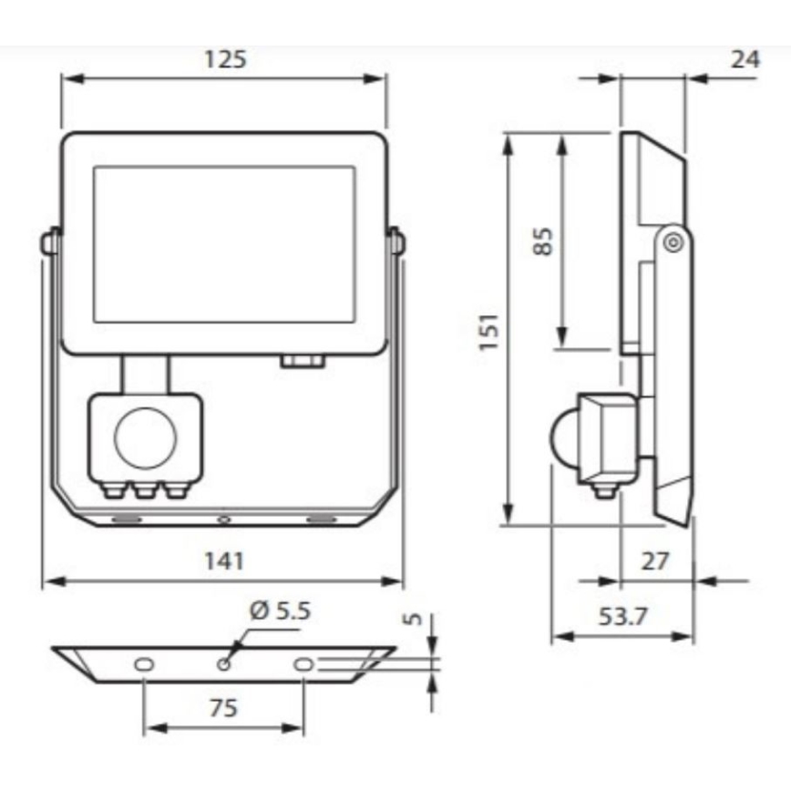Philips - LED-strålkastare med sensor DECOFLOOD LED/20W/230V IP65
