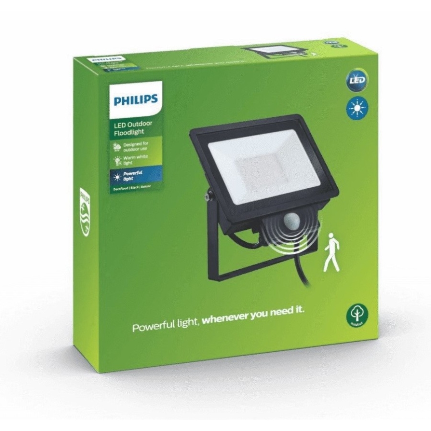 Philips - LED-strålkastare med sensor DECOFLOOD LED/50W/230V IP65 CRI 90