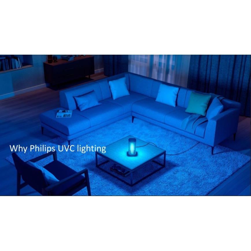 Philips - Desinfektionslampa med sensor UV-C/24W/230V