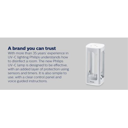 Philips - Desinfektionslampa med sensor UV-C/24W/230V