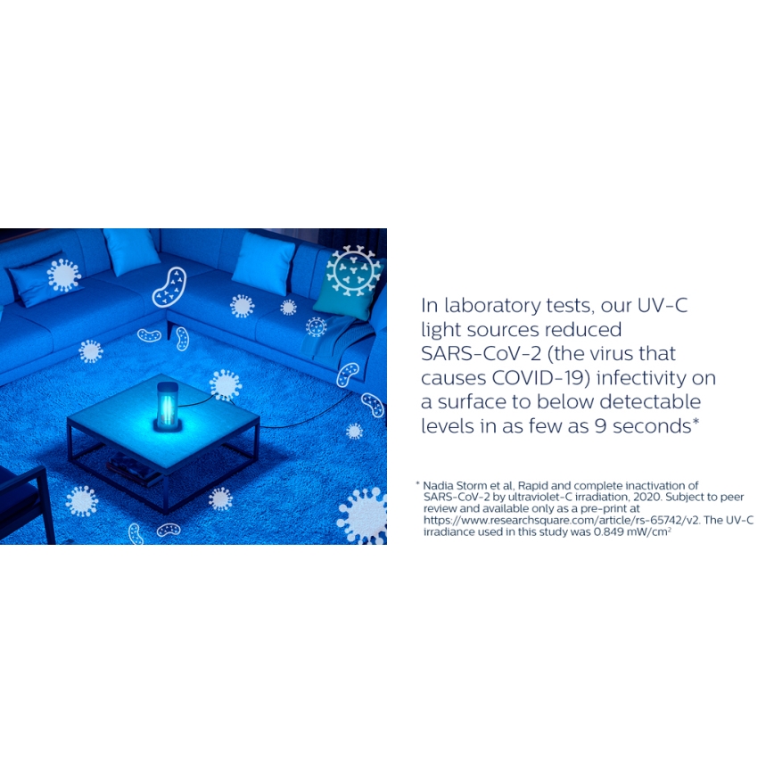 Philips - Desinfektionslampa med sensor UV-C/24W/230V