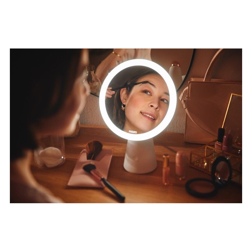 Philips - Dimbar sminkspegel LED bakbelysning MIRROR LED/4,5W/5V