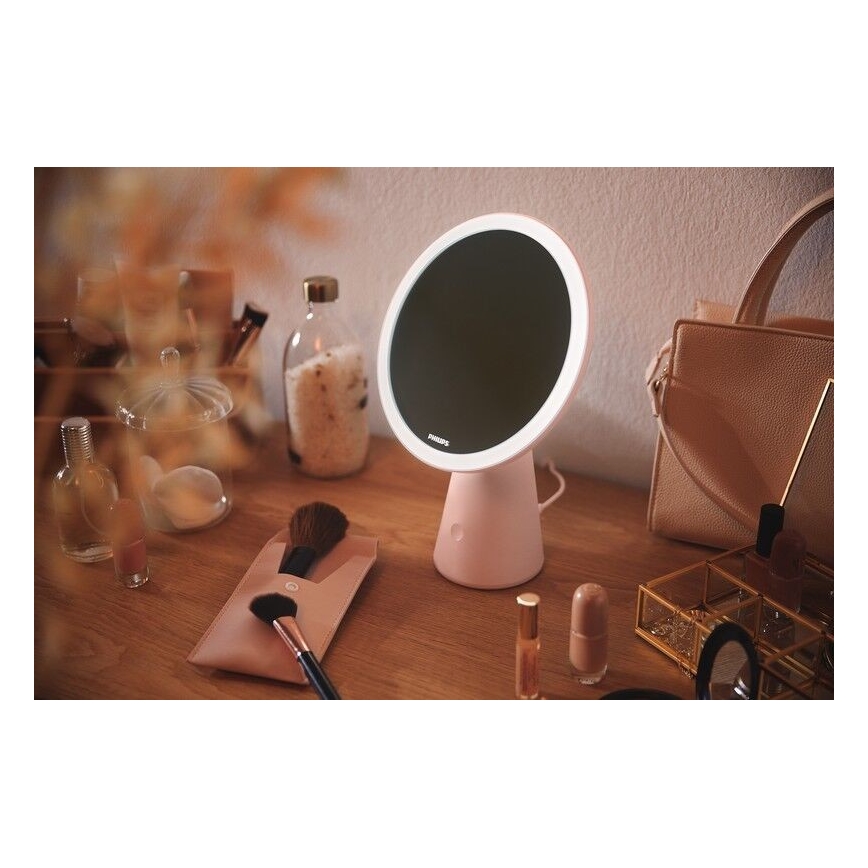 Philips - Dimbar sminkspegel LED bakbelysning MIRROR LED/4,5W/5V