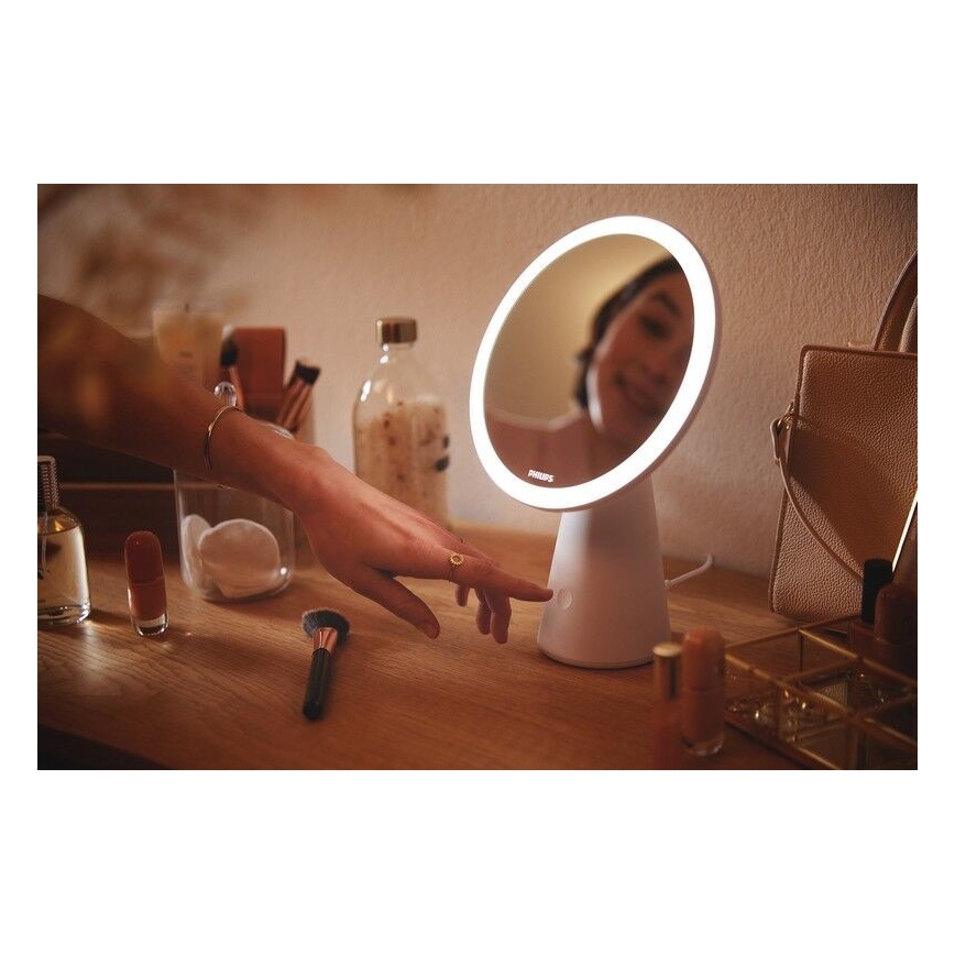 Philips - Dimbar sminkspegel LED bakbelysning MIRROR LED/4,5W/5V