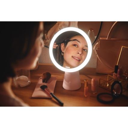 Philips - Dimbar sminkspegel LED bakbelysning MIRROR LED/4,5W/5V