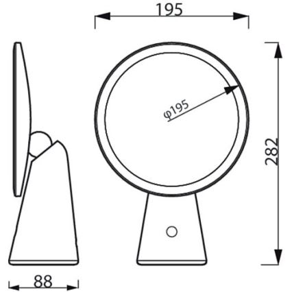Philips - Dimbar sminkspegel LED bakbelysning MIRROR LED/4,5W/5V