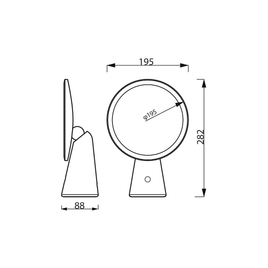 Philips - Dimbar sminkspegel LED bakbelysning MIRROR LED/4,5W/5V