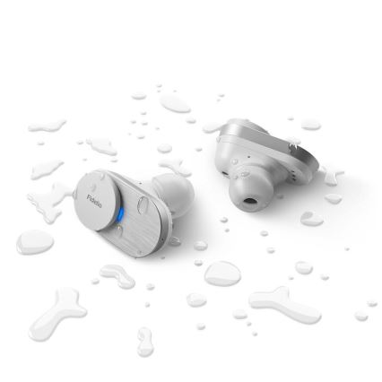 Philips Fidelio T1WT/00 - Trådlösa hörlurar IPX4 2x 60 mAh + 650 mAh silver