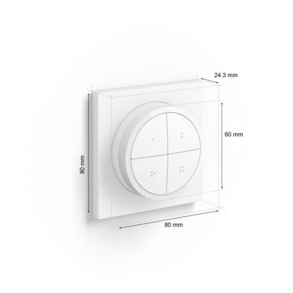 Philips - Fjärrkontroll med omkopplare Hue TAP 1xCR2032 vit