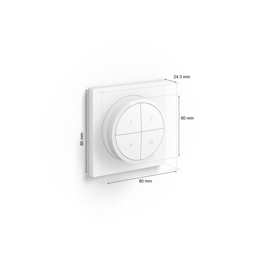 Philips - Fjärrkontroll med omkopplare Hue TAP 1xCR2032 vit