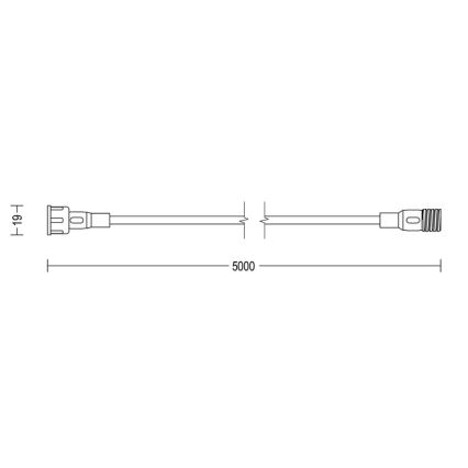 Philips - Förlängningssladd utomhus 5m IP67