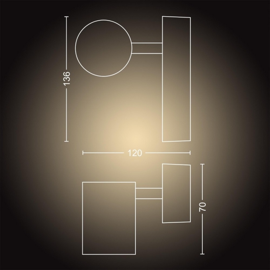 Philips - LED dimbar badrumslampa Hue ADORE 1xGU10/5W/230V IP44 + fjärrkontroll