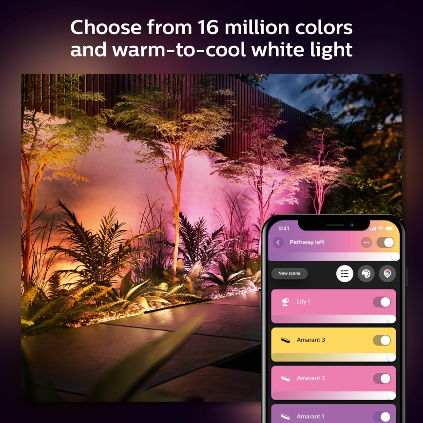 Philips - LED RGBW Dimbar utomhusbelysning Hue White and Color Ambiance LED/20W/24V IP65