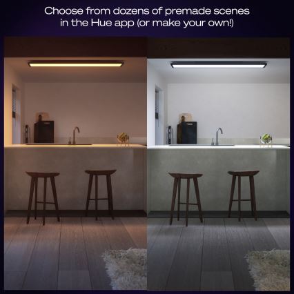 Philips - LED Dimbart takarmatur Hue AURELLE LED/39W/230V 2200-6500K 120x30 cm svart