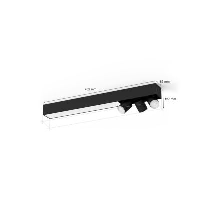 Philips - LED RGBW Dimbar spotlight Hue CENTRIS 3xGU10/4,2W/230V + LED/11W 2000-6500K