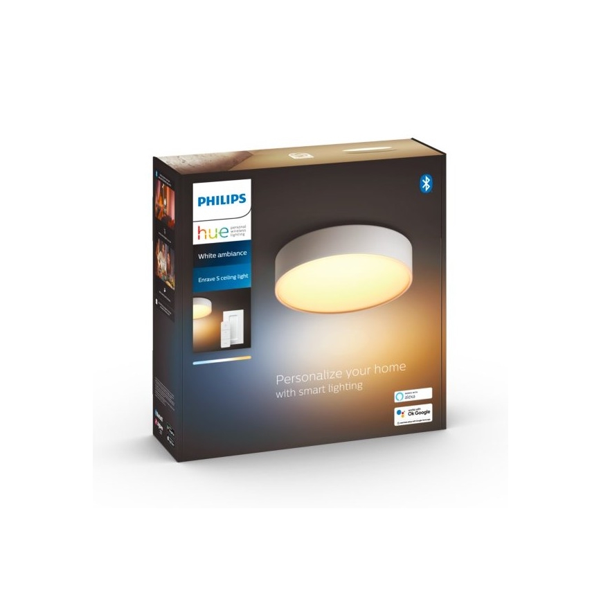 Philips - LED dimbar taklampa Hue LED/9,6W/230V 2200–6500K Ø 261 mm vit + fjärrkontroll