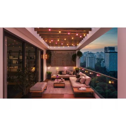 Philips - Hue FESTAVIA LED RGBW dimmbar utomhusljusslinga 20xLED 14m IP65