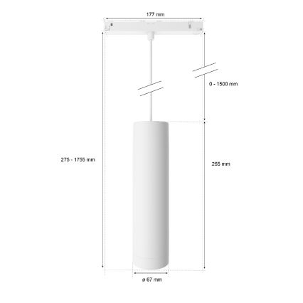 Philips - LED RGB Dimbar taklampa för skensystem Hue PERIFO LED RGB/5,2W/24V 2000-6500K