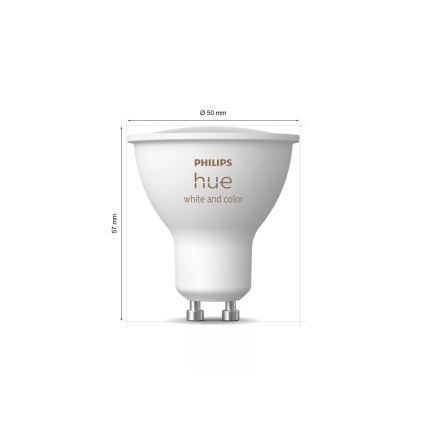 Startpaket Philips Hue WHITE AND COLOR AMBIANCE 3xGU10/4,2W 2000–6500K + anslutningsenhet