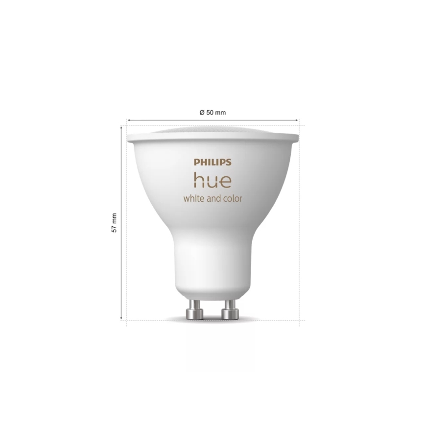 Startpaket Philips Hue WHITE AND COLOR AMBIANCE 3xGU10/4,2W 2000–6500K + anslutningsenhet