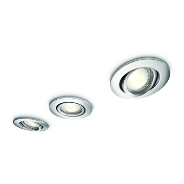 Philips - KIT 3x Badrum infälld lampa 3xGU10/35W/230V IP23