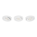 Philips - KIT 3x Dimbar infälld LED belysning/4,5W/230V