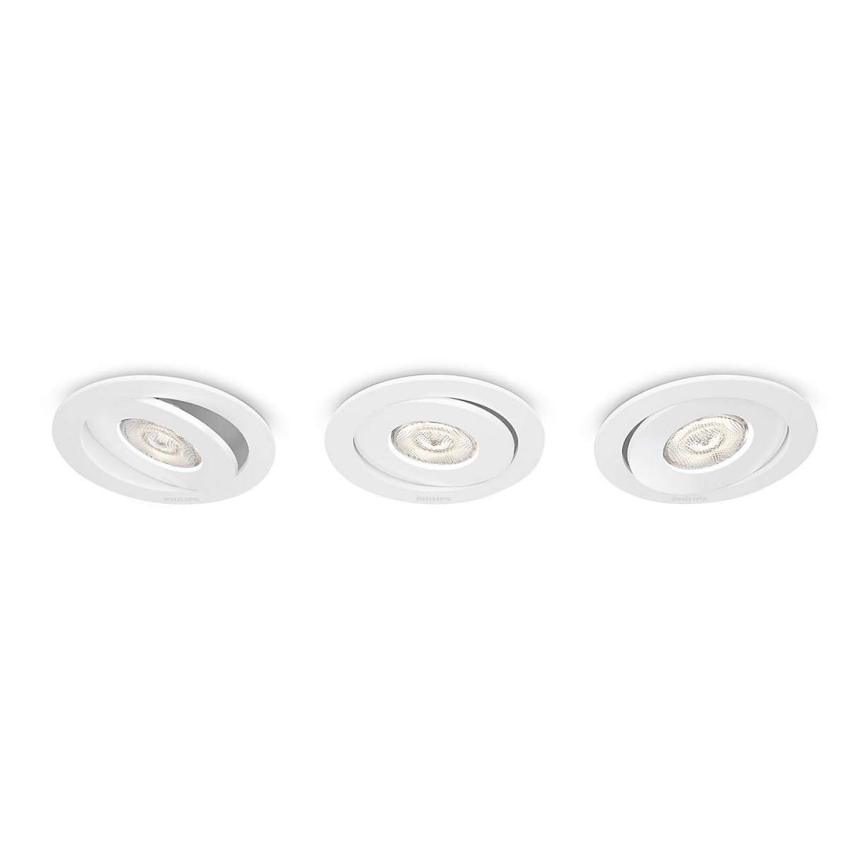 Philips - KIT 3x Dimbar infälld LED belysning/4,5W/230V