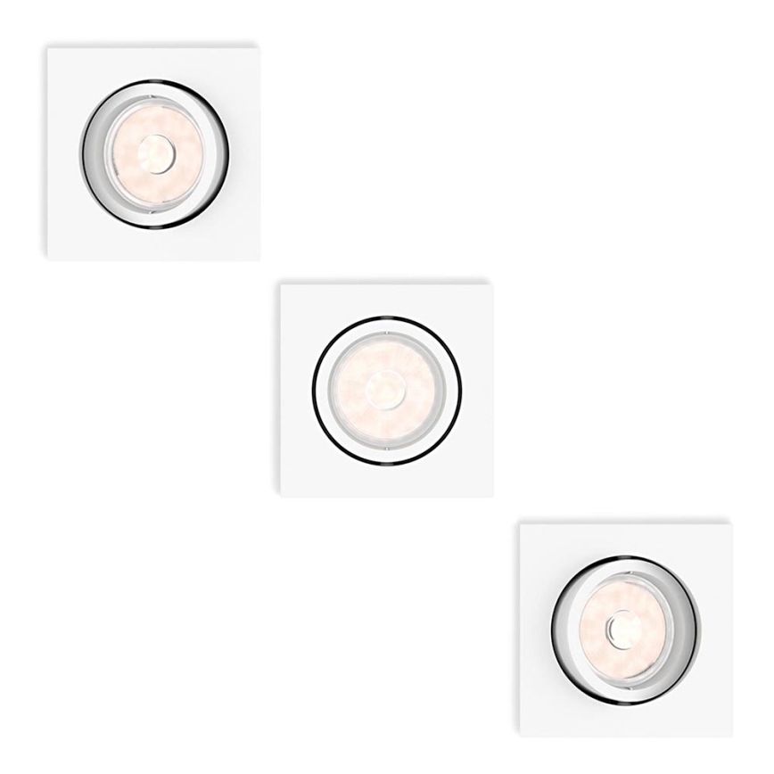 Philips - KIT 3x Infälld lampa 1xGU10/5,5W/230V