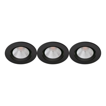 Philips - KIT 3x LED Dimbar infälld belysning SPARKLE LED/5,5W/230V 2700K svart