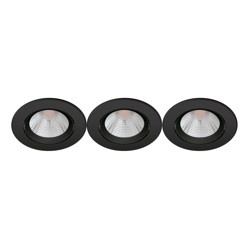 Philips - KIT 3x LED Dimbar infälld belysning SPARKLE LED/5,5W/230V 2700K svart
