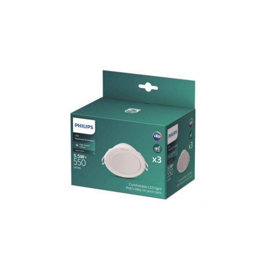 Philips - KIT 3x LED infälld belysning LED/5,5W/230V