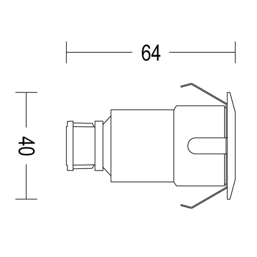 Philips - KIT 3x LED infälld lampa för utomhusbruk SPORE LED/1W/24/230V IP67
