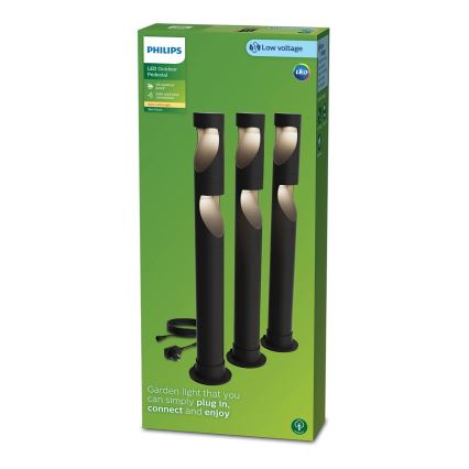 Philips - KIT 3x LED-lampa för utomhusbruk GARDENLINK DESI LED/1,5W/230V 2700K IP44