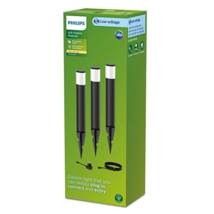 Philips - KIT 3x LED-lampa för utomhusbruk PUREX LED/1,5W/24/230V IP44