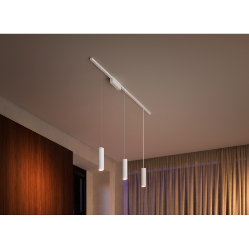 Philips - KIT 3x LED RGB ljusreglerad ljuskrona på snöre För skensystem Hue PERIFO LED RGB/15,6W/230V 2000-6500K