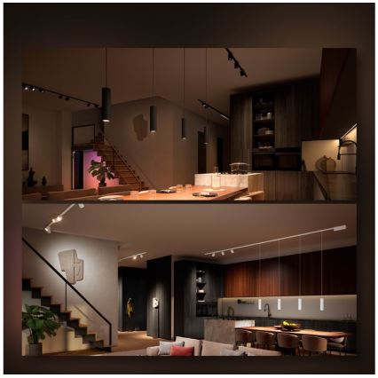Philips - KIT 3x LED RGB ljusreglerad ljuskrona på snöre För skensystem Hue PERIFO LED RGB/15,6W/230V 2000-6500K