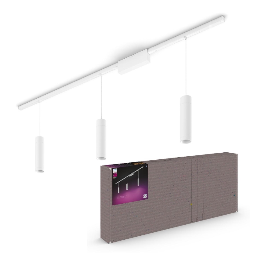 Philips - KIT 3x LED RGB ljusreglerad ljuskrona på snöre För skensystem Hue PERIFO LED RGB/15,6W/230V 2000-6500K