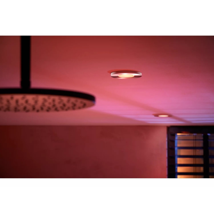 Philips - KIT 3x LED RGBW Ljusreglerad hängande badrumslampa Hue XAMENTO 1xGU10/4,2W/230V IP44 2000-6500K