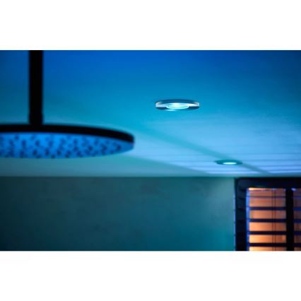 Philips - KIT 3x LED RGBW Ljusreglerad hängande badrumslampa Hue XAMENTO 1xGU10/4,2W/230V IP44 2000-6500K