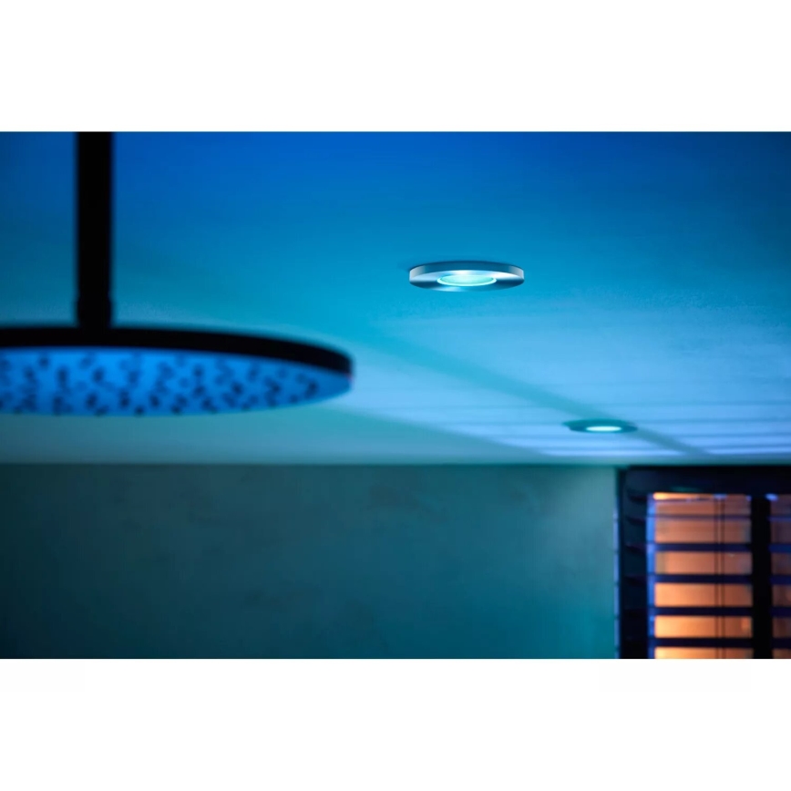 Philips - KIT 3x LED RGBW Ljusreglerad hängande badrumslampa Hue XAMENTO 1xGU10/4,2W/230V IP44 2000-6500K